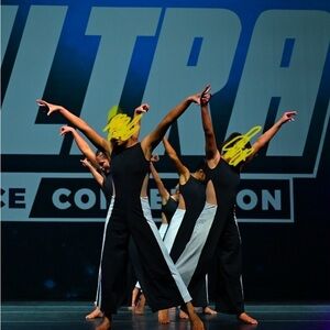 Custom LA Dance Design Black and White Dance Jumpsuit, Size AS